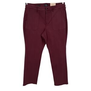 NYDJ Marilyn Straight denim jeans dark cherry size 18W